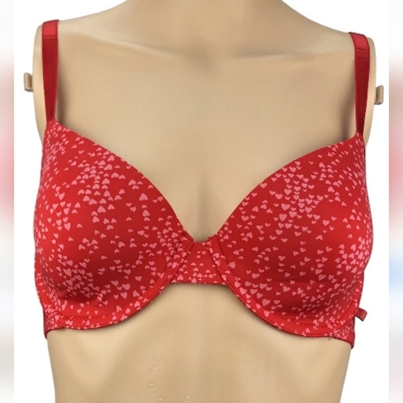 Victoria Secret Heart Polka Dot lined Demi Bra Size 40DD - Picture 1 of 4